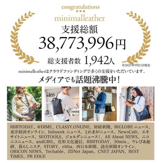 「1ミリ革ウォレット」新時代の薄さ極めたロングウォレット【ONELONG】