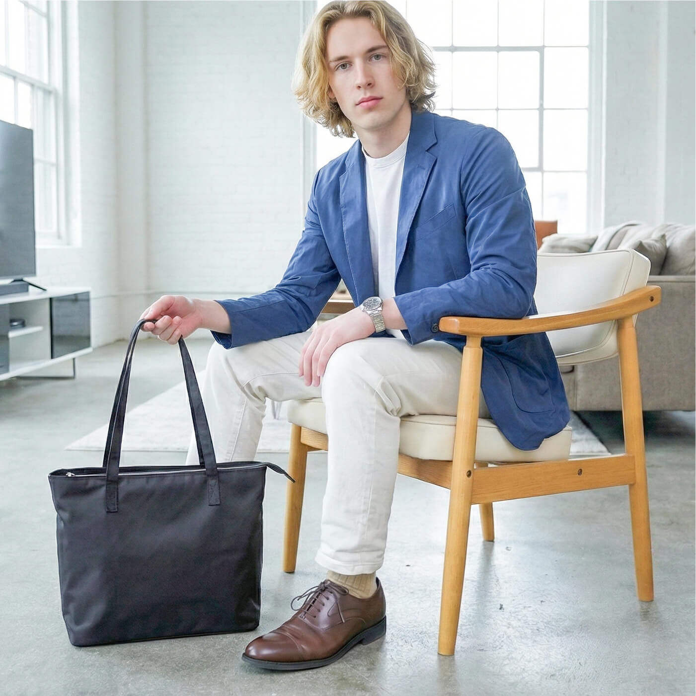 【撥水×抗菌】隠しポケット３秒アクセス！5ポケットで探さない79％軽量トートBALISTAIR